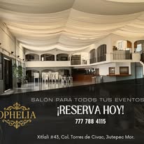 Salón preparado para celebración especial